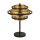 Lampe de table noir or H : 43,5 cm Ø 32 cm rond métal