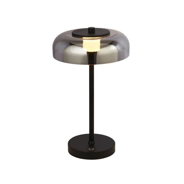 Lampe de table LED Touch Dimmer Noir Gris Fumé 39 cm