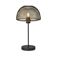 Lampe de table E27 47 cm &Oslash; 26 cm en noir or LUCIA