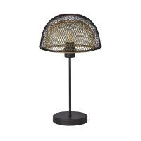 Lampe de table E27 47 cm Ø 26 cm en noir or LUCIA