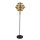 Lampadaire LED en noir or 2700 K blanc chaud métal