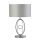 Lampe de table métal tissu 53 cm en chrome argent E27