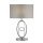Lampe de table métal tissu 53 cm en chrome argent E27