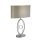 Lampe de table métal tissu 53 cm en chrome argent E27