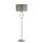 Lampadaire E27 Tissu Métal bas 151 cm Chrome Argent