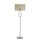 Lampadaire E27 Tissu Métal bas 151 cm Chrome Argent