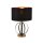 Lampe de table noir or 58 cm de haut E27 métal tissu