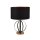 Lampe de table noir or 58 cm de haut E27 métal tissu