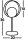 Lampe de table métal verre hauteur 36 cm G9 noir blanc or