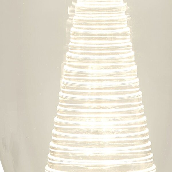 LED Lampe de table petite H : 20,5 cm Ø 11,5 cm Chrome Clair