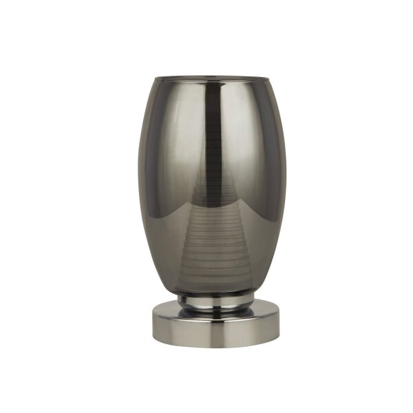 Lampe de table LED verre fumé H : 20,5 cm Ø 11,5 cm 3000 K