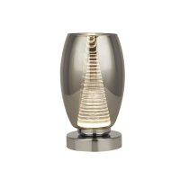 Lampe de table LED verre fumé H : 20,5 cm Ø...