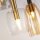 Lampe à suspendre 6 flammes E14 L : 95 cm Verre Métal Vintage