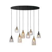 Lampe &agrave; suspendre verre m&eacute;tal L : 120 cm...