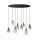 Lampe à suspendre verre métal L : 120 cm grand H : max. 1,4 m