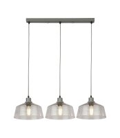 Lampe à suspendre Vintage L : 80 cm Gris clair 3...