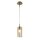 Suspension verre E14 D : 13 cm en laiton champagne