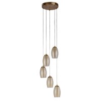 Suspension LED Ø 35 cm H : max. 1,5 m Bronze...