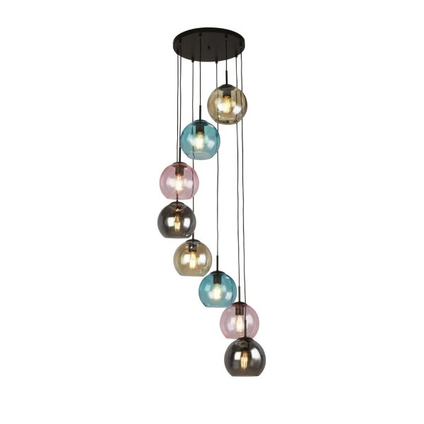 Lampe à suspendre Coloré Ø 54 cm H : max. 2 m réglable verre