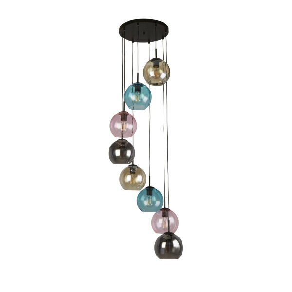 Lampe à suspendre Coloré Ø 54 cm H : max. 2 m réglable verre