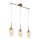 Suspension 3 flammes en laiton crème E14 verre métal