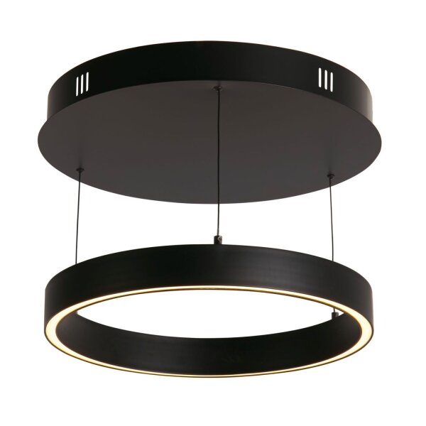 Suspension LED Métal Noir rond Ø 44 cm Anneau