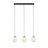 Suspension noir blanc L : 78,5 cm E14 3-flamme E14