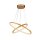 Suspension LED bambou en or naturel &Oslash; 50 cm anneau