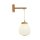 Applique E14 en laiton blanc Moderne verre bois m&eacute;tal