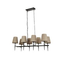 Lampe à suspendre Noir Crème L : 91 cm 8x...