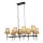 Lampe à suspendre Noir Crème L : 91 cm 8x E14 Tissu Métal