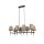 Lampe à suspendre Noir Crème L : 91 cm 8x E14 Tissu Métal