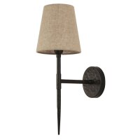 Applique Noir Crème H : 43 cm E14 Tissu...
