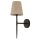 Applique Noir Crème H : 43 cm E14 Tissu Métal Rustique