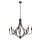 Lustre métal Ø 75 cm 8 flammes E14 Noir Rustique