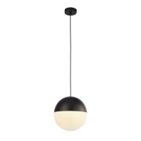 Suspension Noir Blanc E27 Ø 25 cm rond verre...