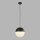 Suspension Noir Blanc E27 Ø 25 cm rond verre métal