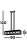 Suspension métal allongée L : 90 cm en argent-or E27