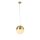 Lampe à suspendre ronde Ø 25 cm en laiton blanc métal verre