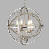 Lampe à suspendre argent mat Ø 45 cm rond...