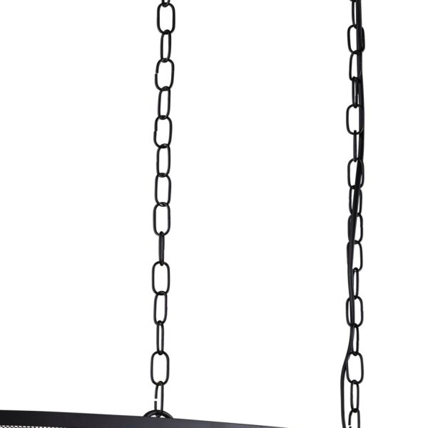 Lampe à suspendre noire 91 cm de long 4x E27 métal mesh