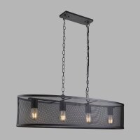 Lampe à suspendre noire 91 cm de long 4x E27...