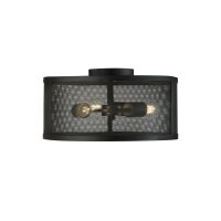 Plafonnier m&eacute;tal rond &Oslash; 45 cm 3x E27 noir...