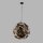 Suspension ronde Ø 54 cm métal noir or 6x E14
