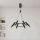 Suspension LED ronde D : 70 cm en noir or réglable