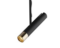 Suspension LED métal ajustable noir or 3000 K