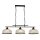 Lampe à suspendre noire claire L : 99 cm 3-flammes E27 verre métal