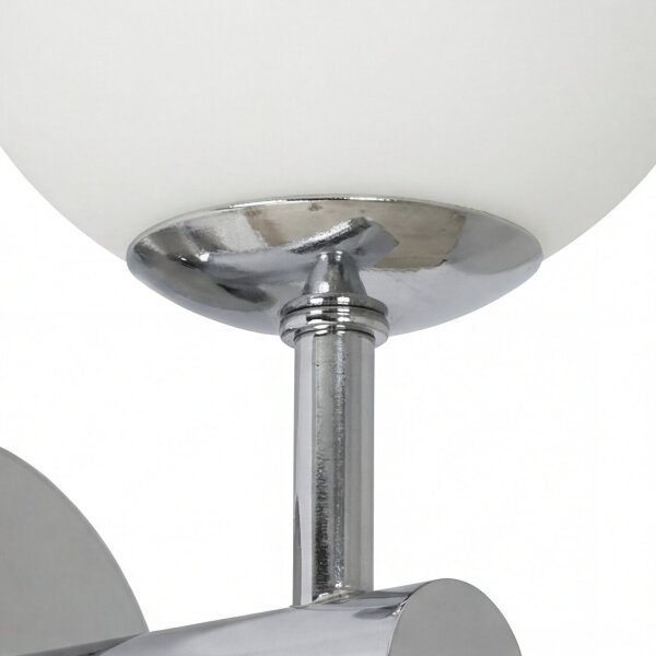 Applique salle de bain IP44 blanc chrome avec interrupteur H : 21 cm