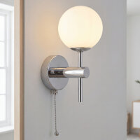 Applique salle de bain IP44 blanc chrome avec...