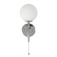 Applique salle de bain IP44 blanc chrome avec...